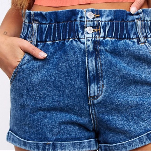 70% CLEARANCE 🎄Larissa High Rise Shorts-Dark Wash - Picture 6 of 7